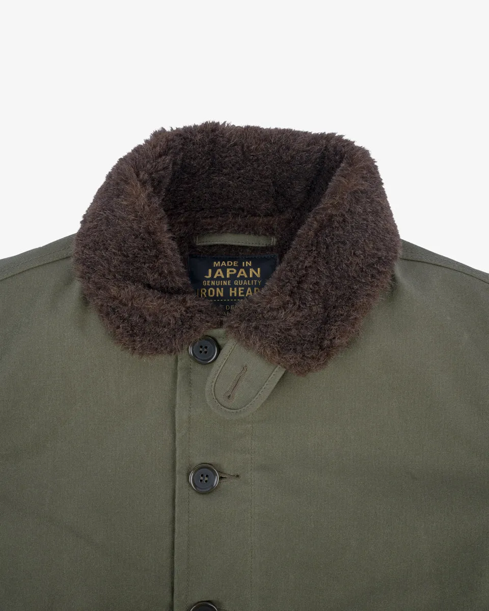 Oiled Whipcord N1 Deck Jacket - Army Green