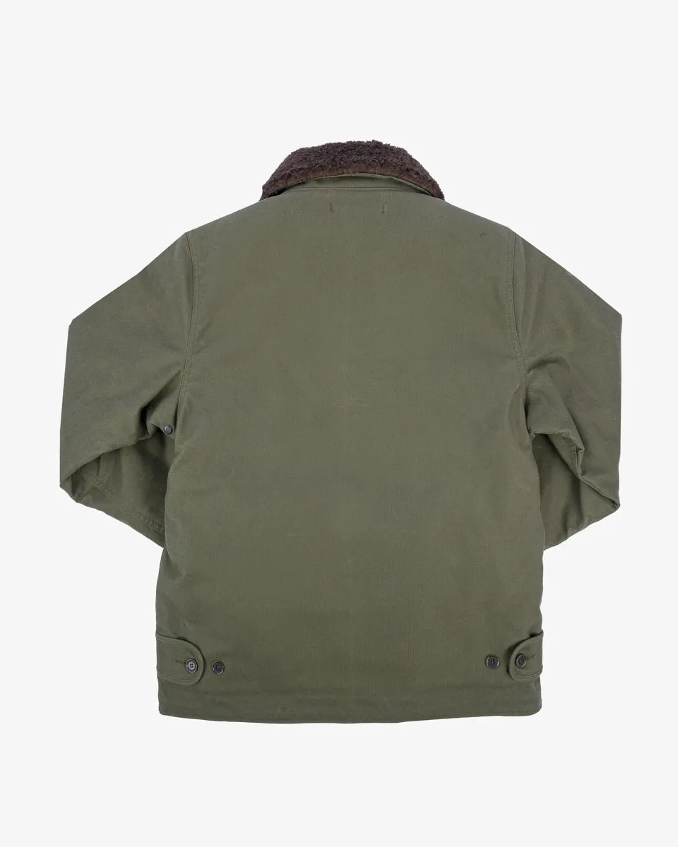 Oiled Whipcord N1 Deck Jacket - Army Green