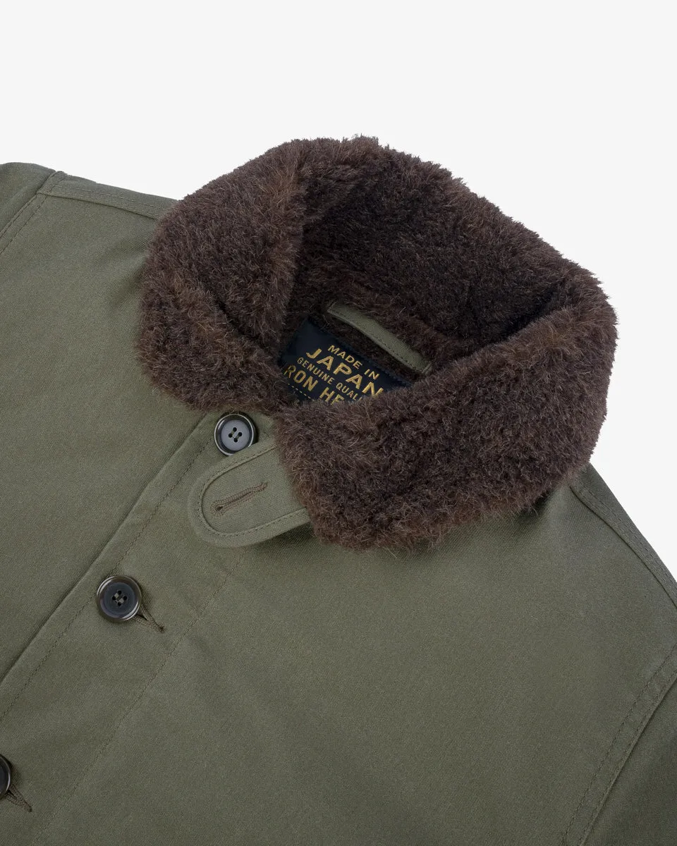 Oiled Whipcord N1 Deck Jacket - Army Green