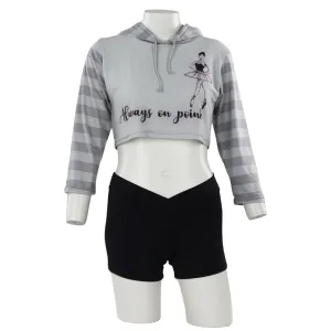 On Pointe Cropped Hoodie Child