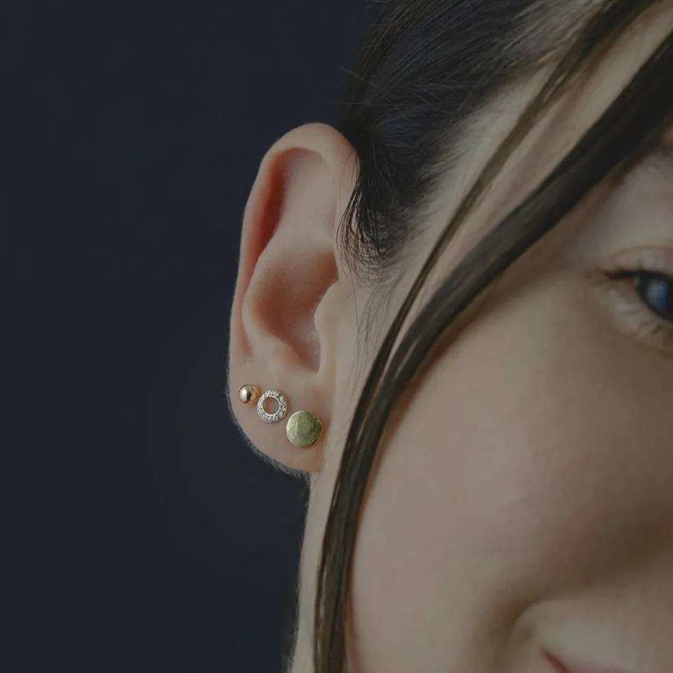 Open Circle Diamond Studs | E0716W