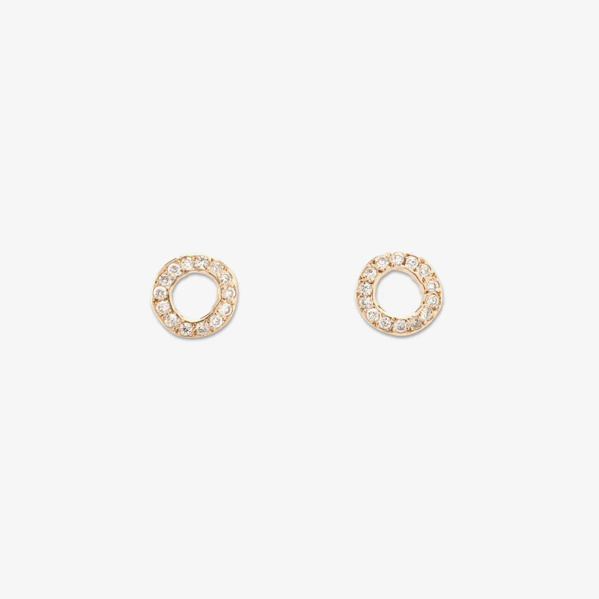 Open Circle Diamond Studs | E0716W