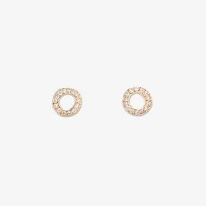Open Circle Diamond Studs | E0716W