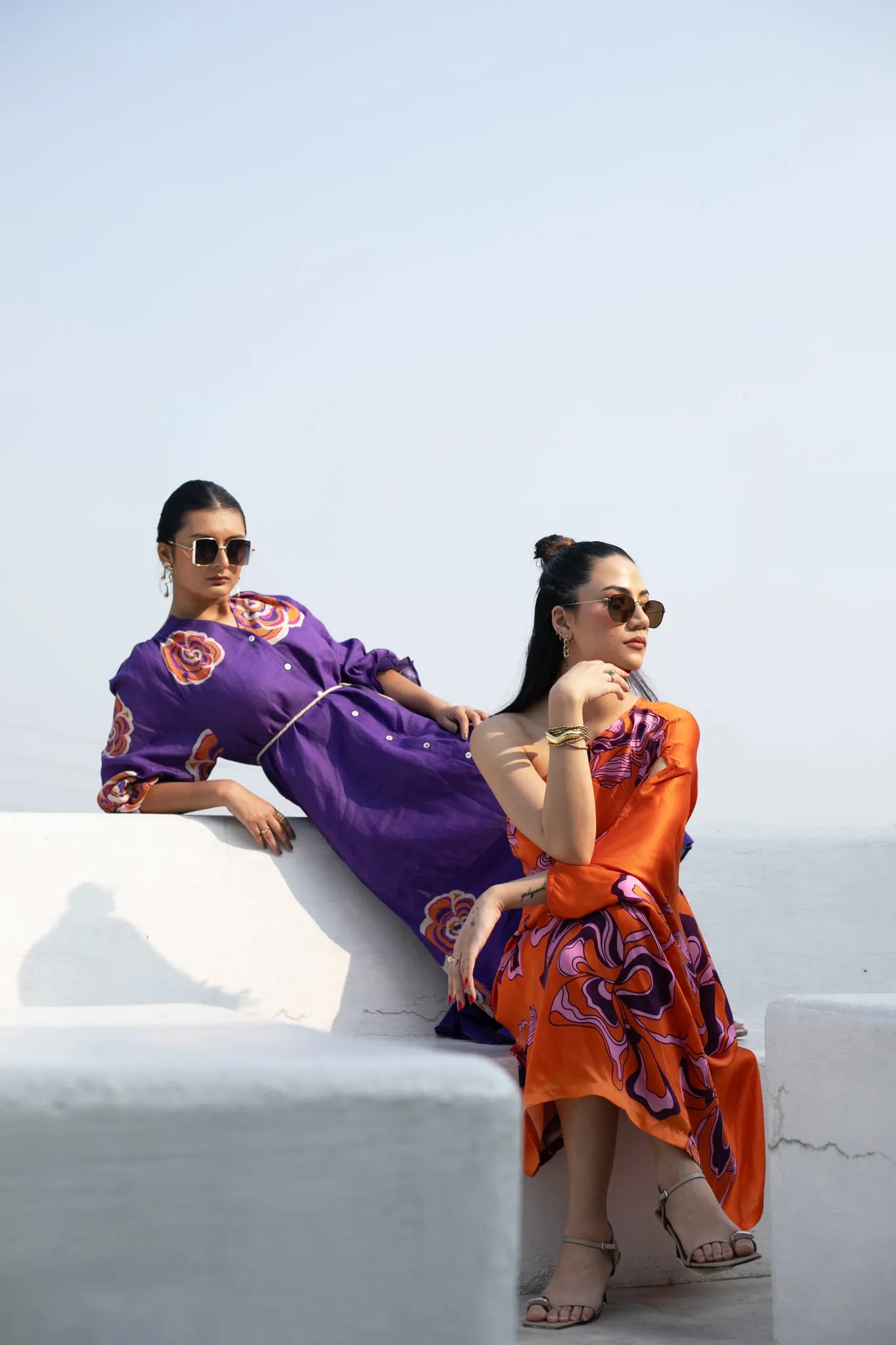 Orchid Mushroom Shirt Dress