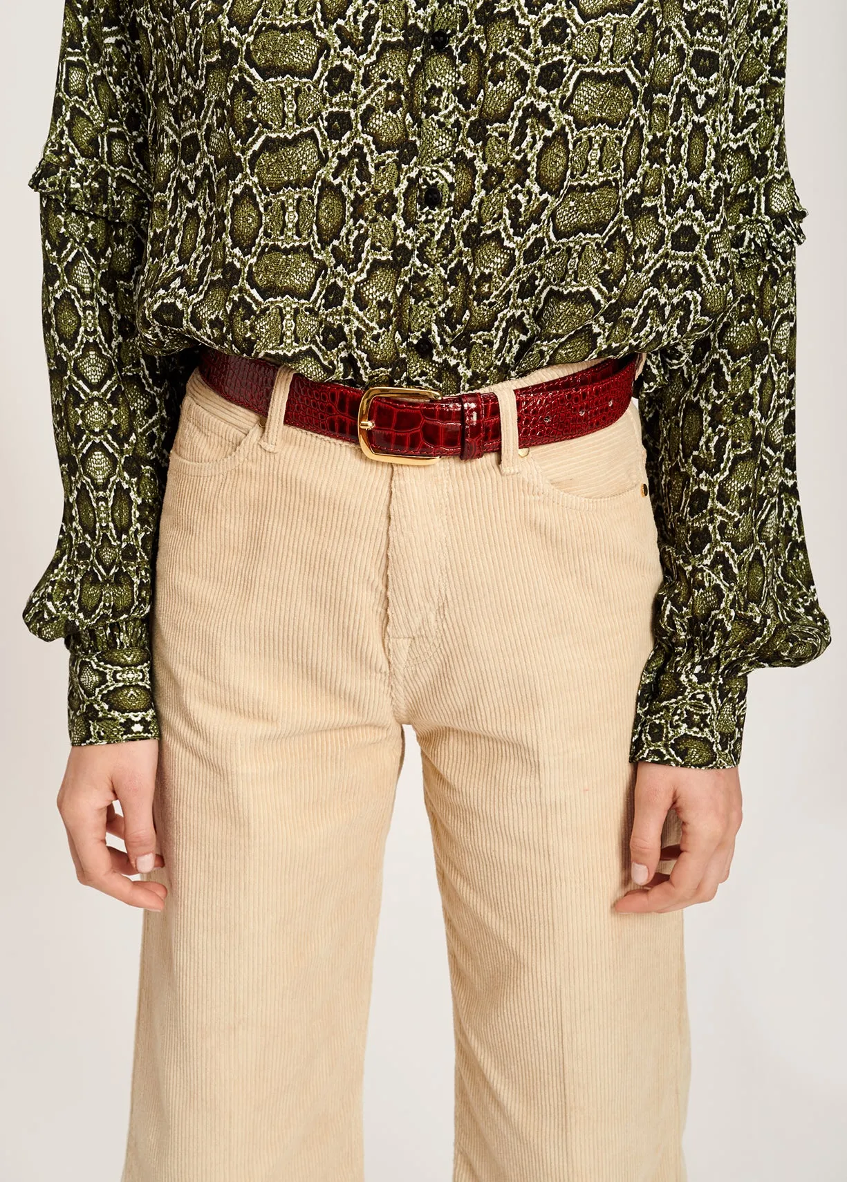 Oversized frilled shirt