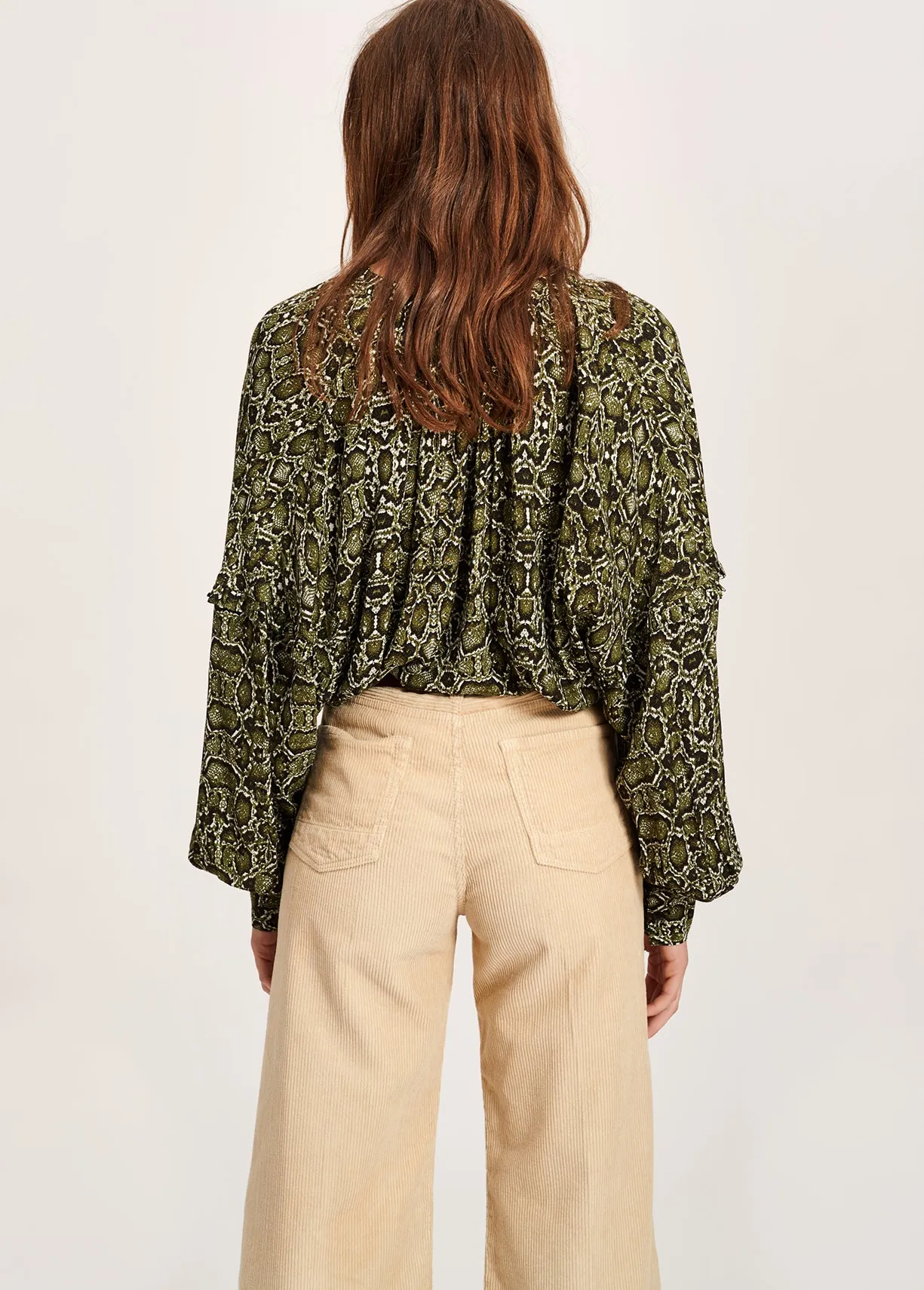 Oversized frilled shirt