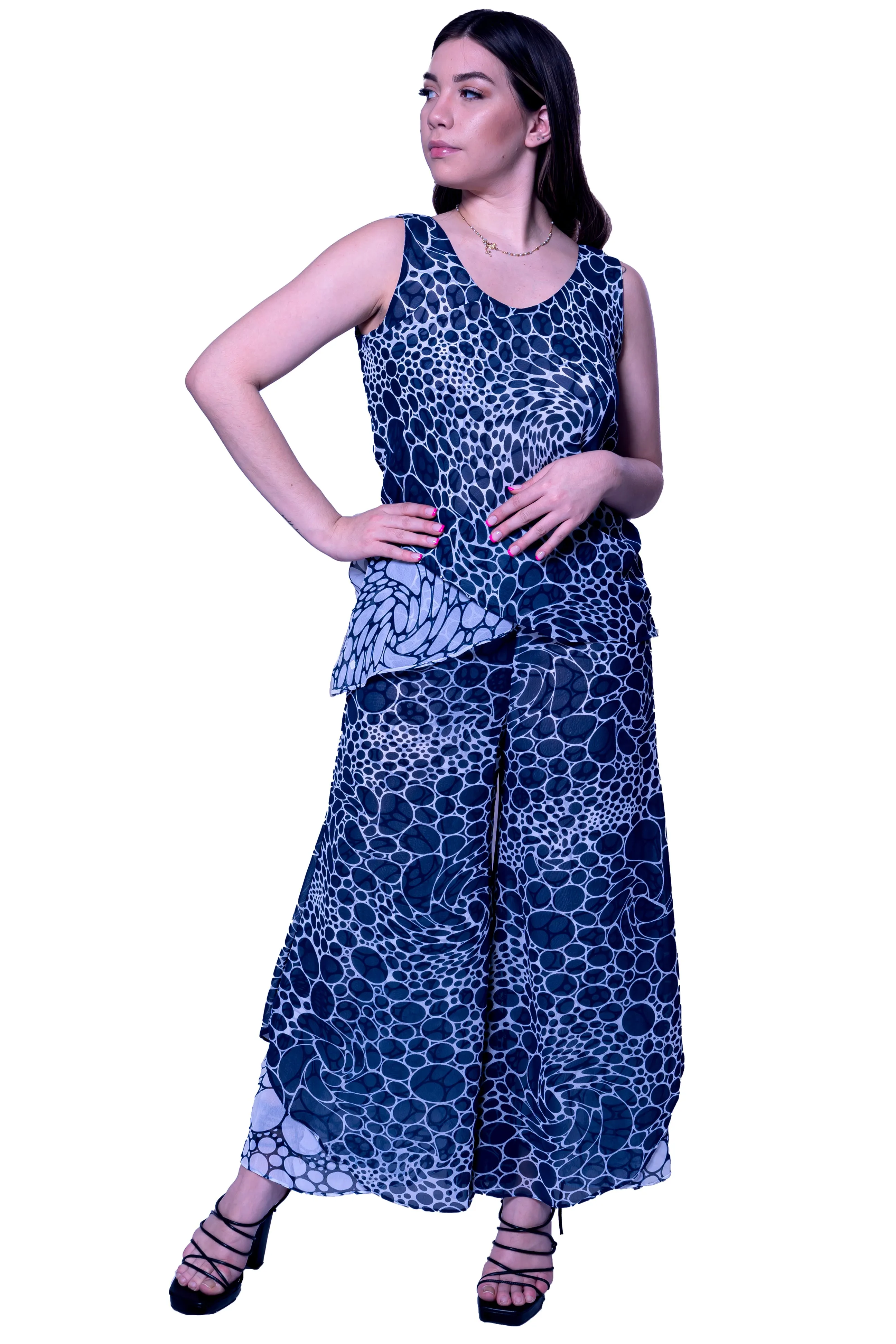 P 2859 Bubble Reversible Palazzo Pant