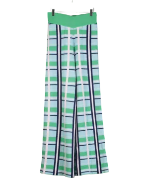 Paper London Multicoloured Checked Wool Knit Trousers UK M