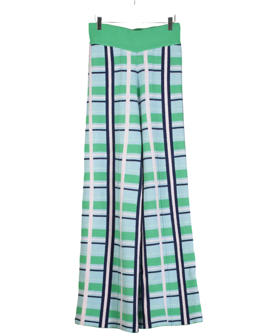 Paper London Multicoloured Checked Wool Knit Trousers UK M