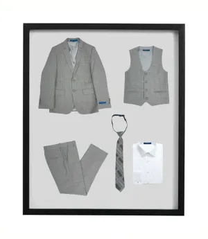 Perry Ellis Boy's 5pc Glen Plaid Suit