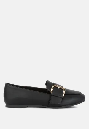 Pin Buckle Detail Loafers