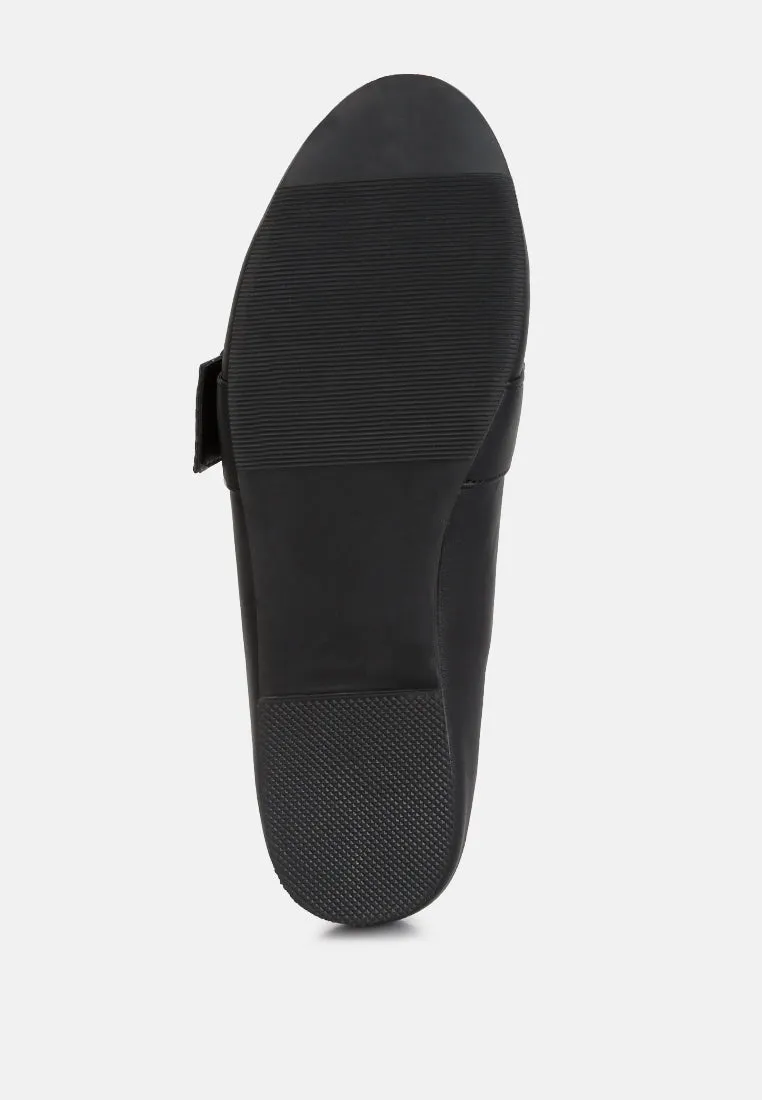 Pin Buckle Detail Loafers