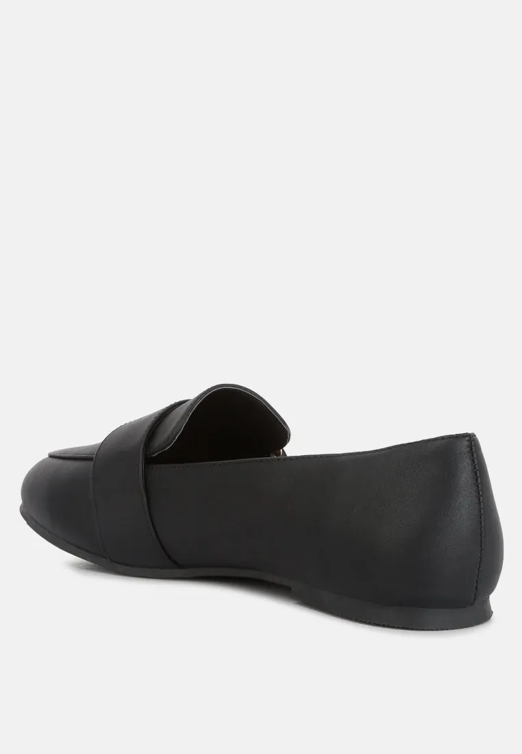 Pin Buckle Detail Loafers
