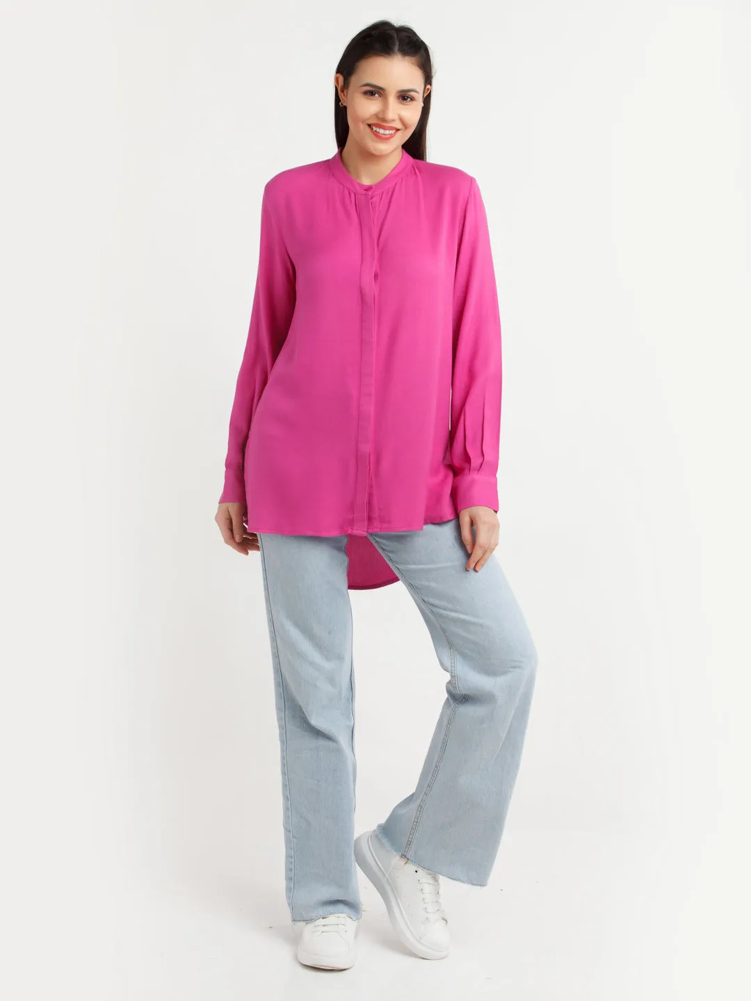 Pink Solid Shirt