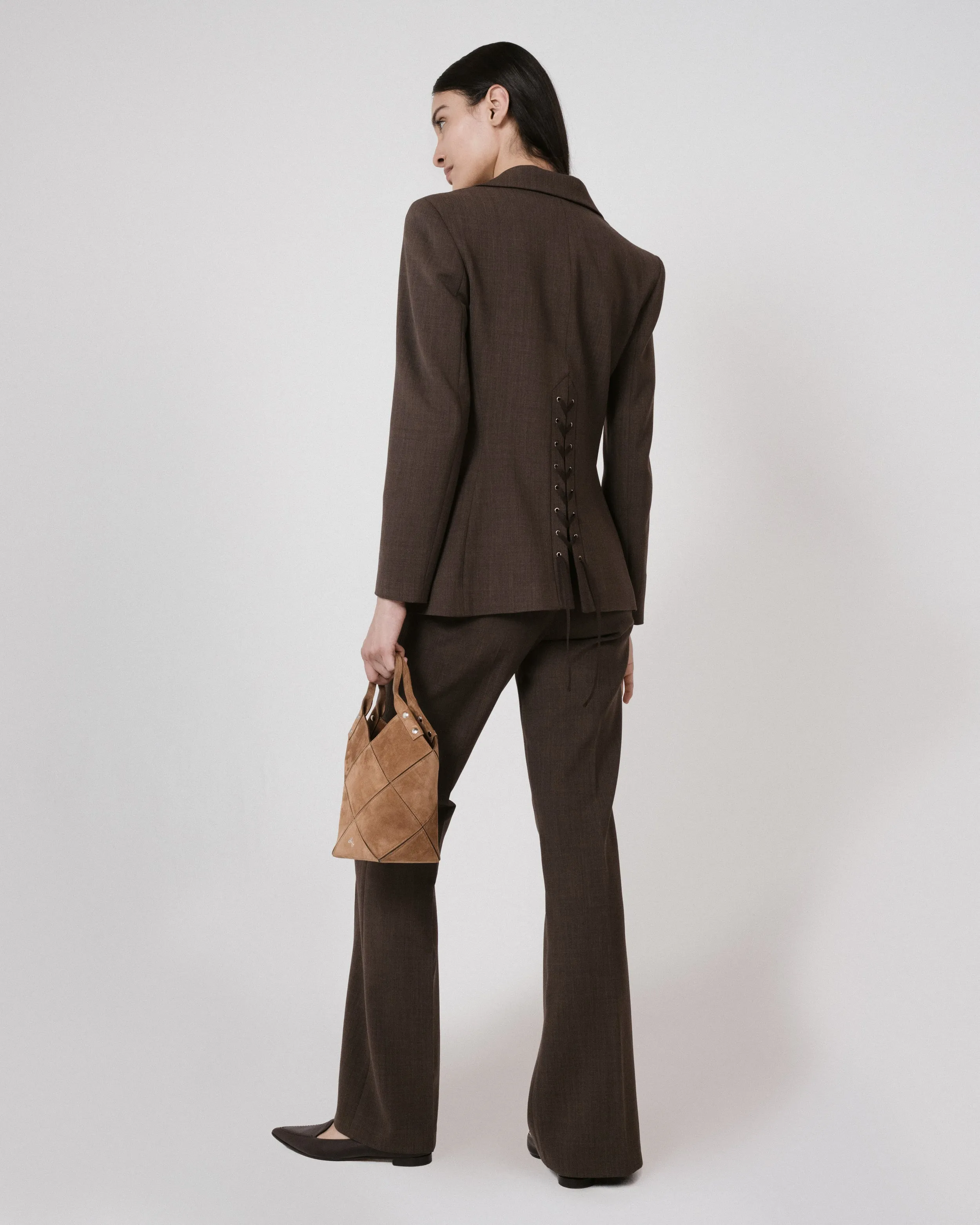 Pintuck Flare Trouser