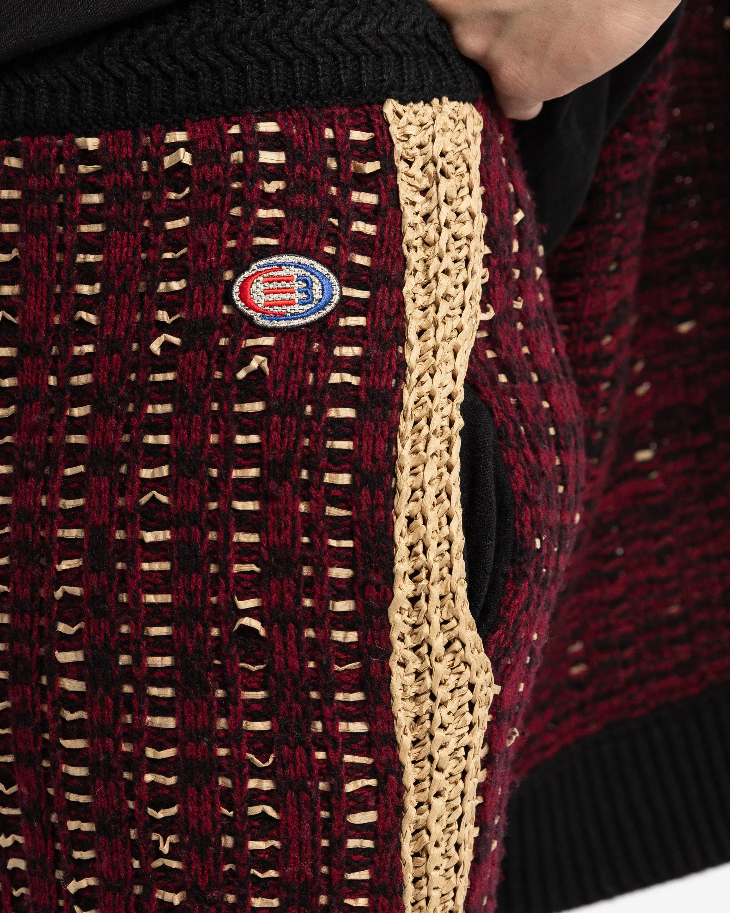Pistol Track Pant in Maroon Grain