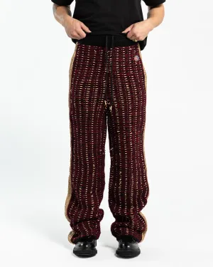 Pistol Track Pant in Maroon Grain