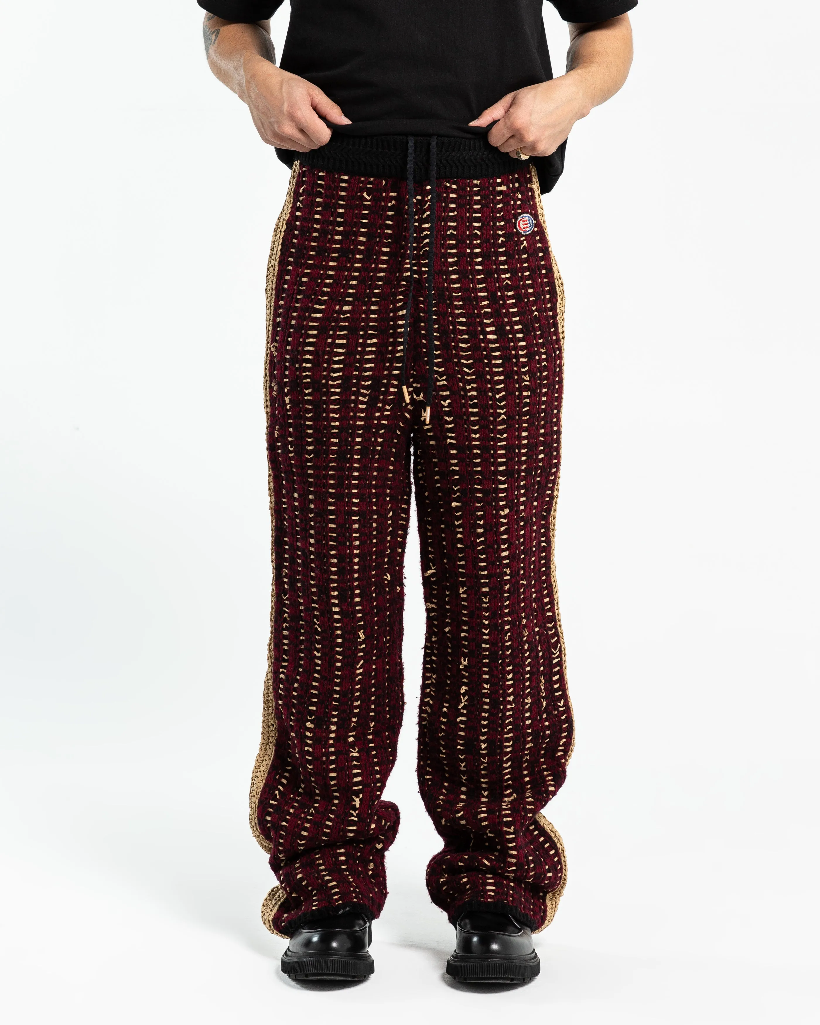 Pistol Track Pant in Maroon Grain