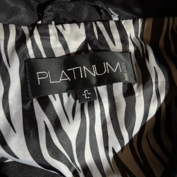 Platinum Utex Belted Midi Coat L Winter Outerwear Animal Print City Explorer