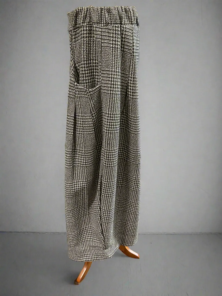 Pocket Pants - CHECKED - BLACK, WHITE AND GREY