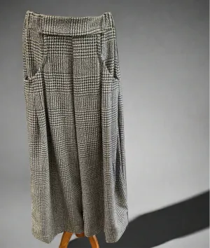 Pocket Pants - CHECKED - BLACK, WHITE AND GREY