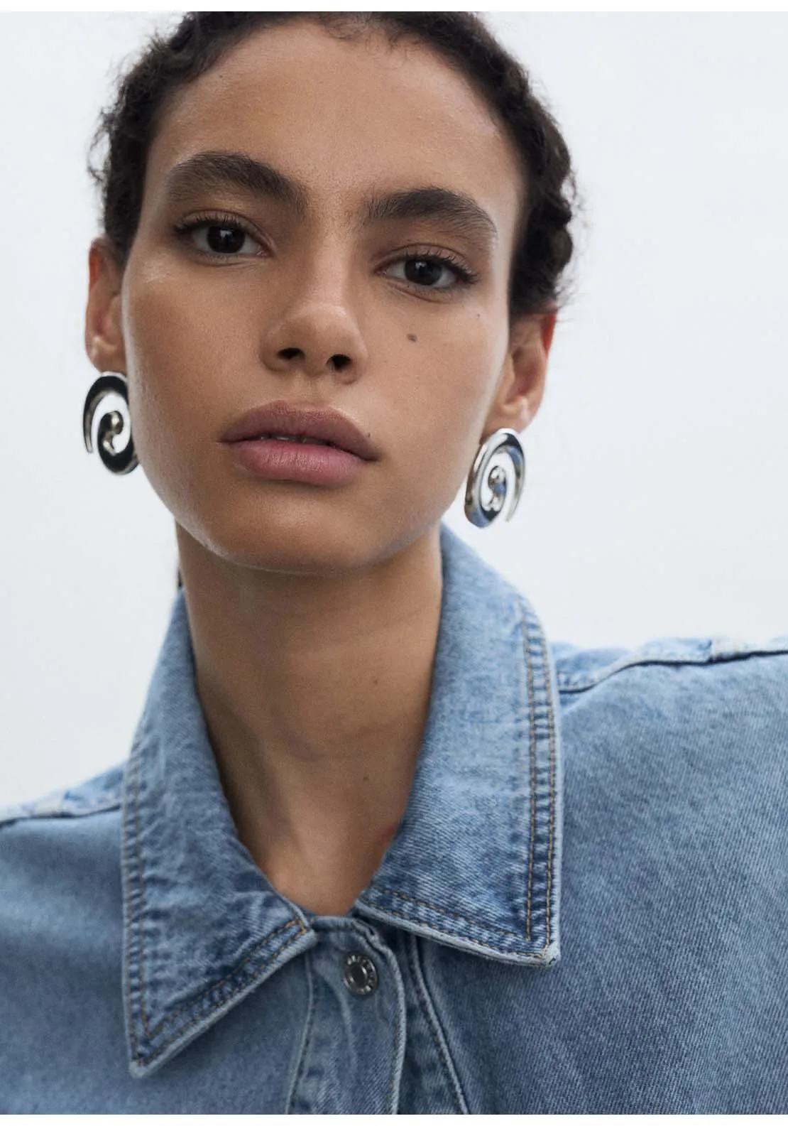 Pocketed denim jacket - Open Blue