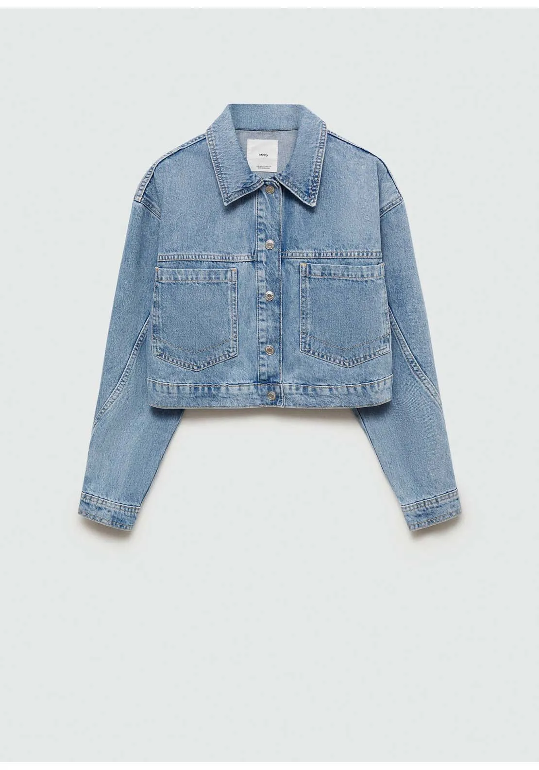 Pocketed denim jacket - Open Blue