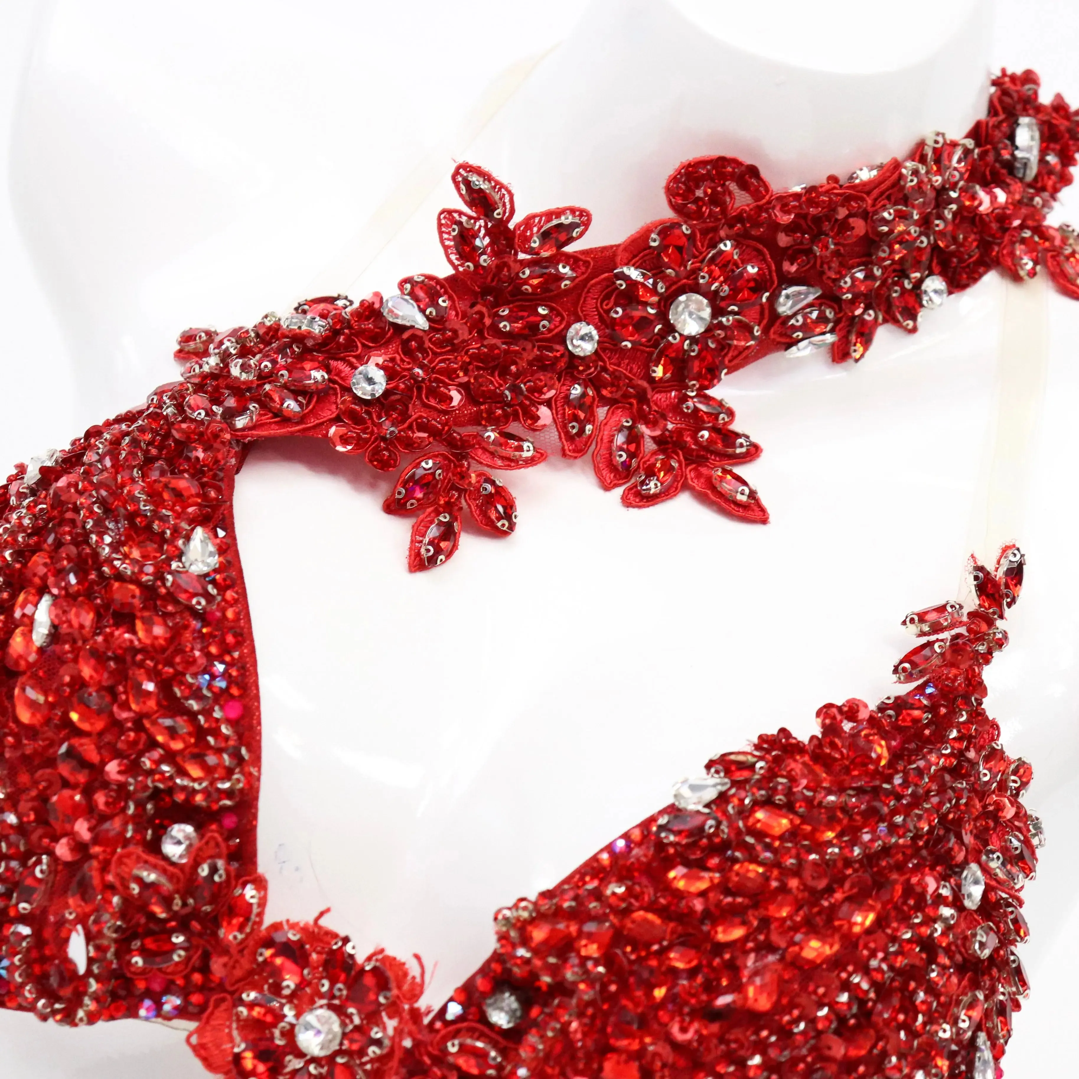 Pre Owned: Red Sparkle Your Couture. Medium Molded/Pro.