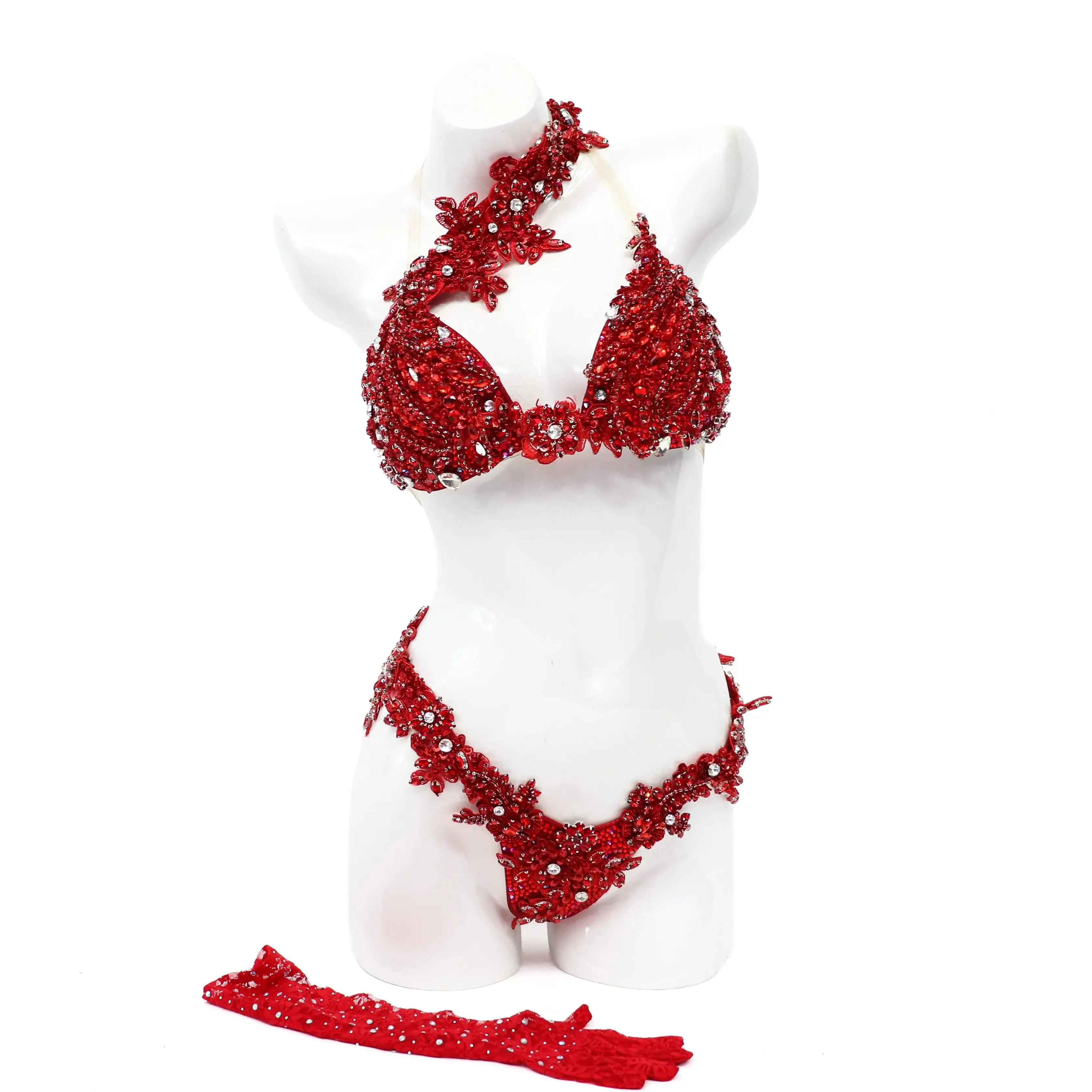 Pre Owned: Red Sparkle Your Couture. Medium Molded/Pro.