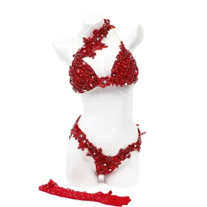 Pre Owned: Red Sparkle Your Couture. Medium Molded/Pro.