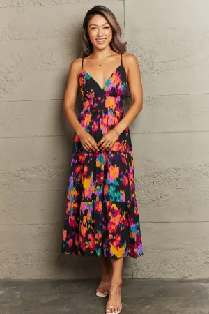 PREORDER Cutout Spaghetti Strap Tiered Dress
