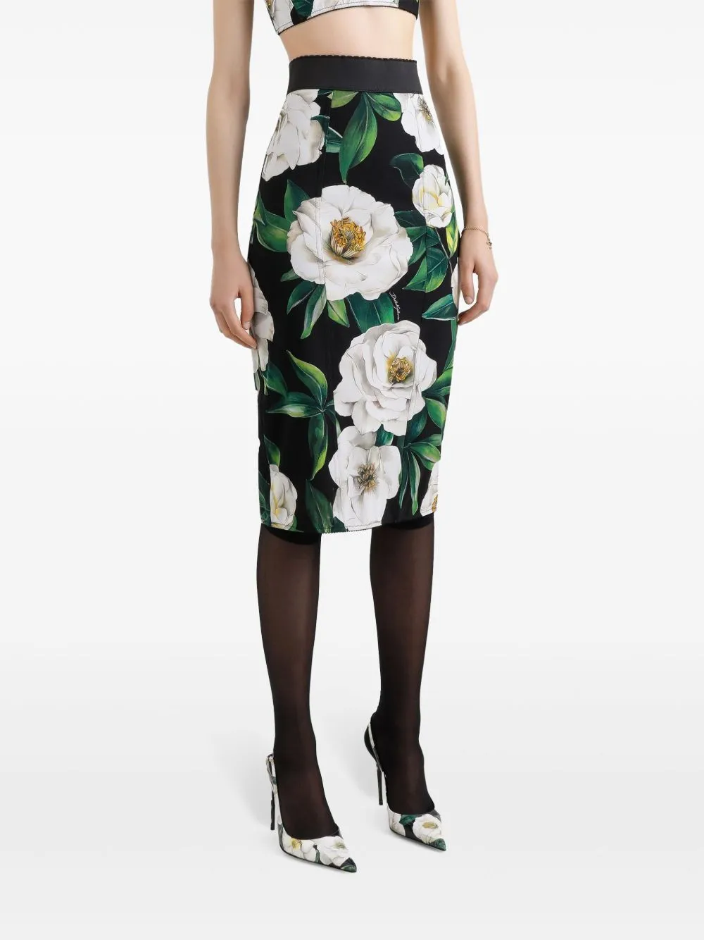 Printed midi skirt