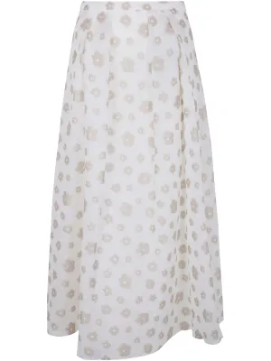 Printed midi skirt