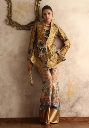 Printed Ottoman-Inspired Jacket with Bellbottom