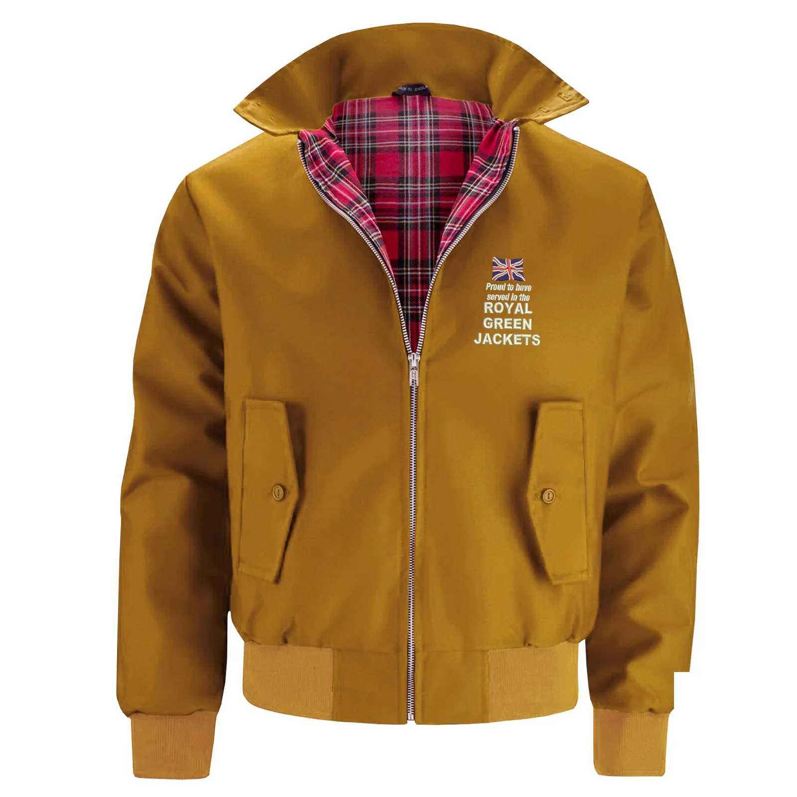 Proud to Have Served in The Royal Green Jackets Embroidered Classic Harrington Jacket