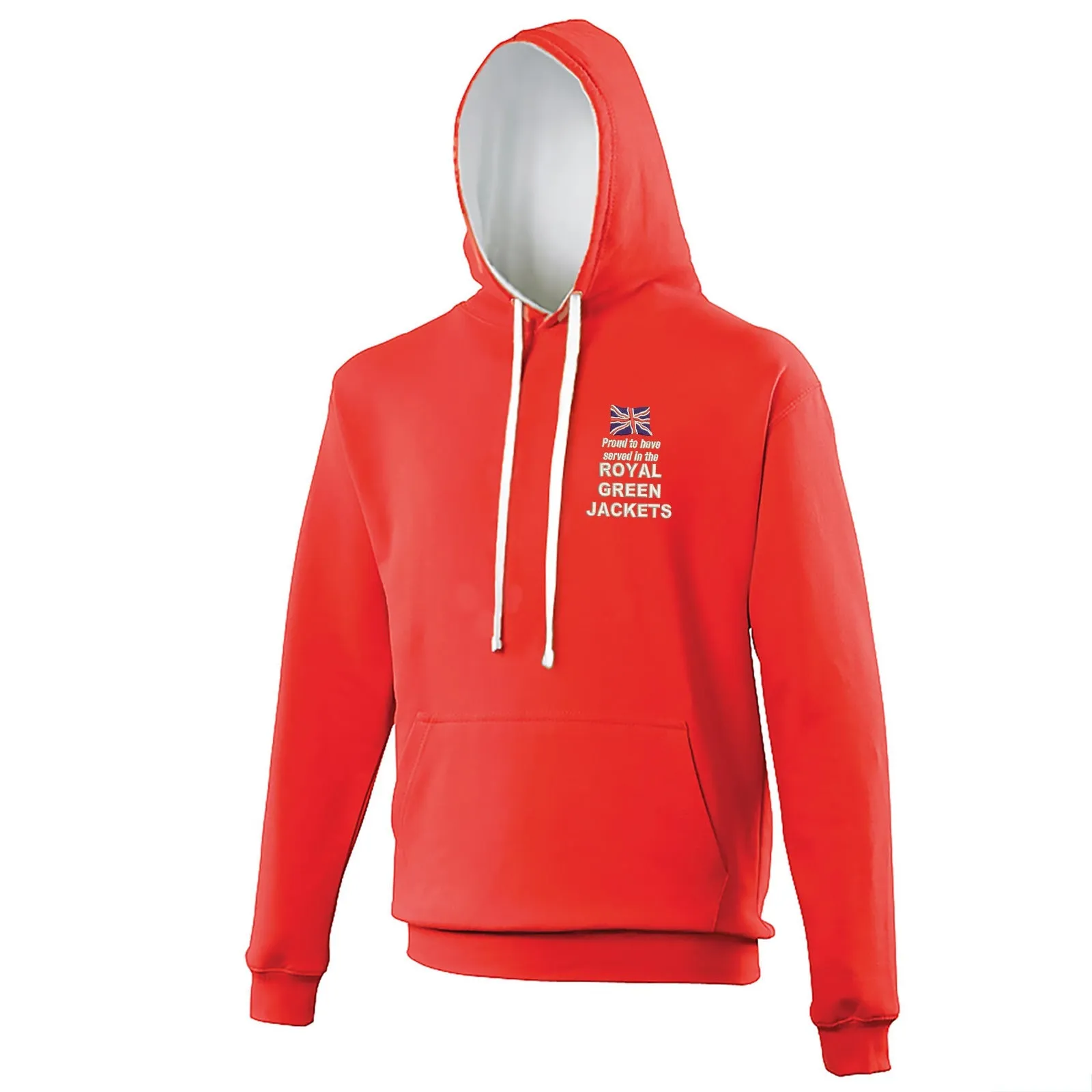 Proud to Have Served in The Royal Green Jackets Embroidered Contrast Hoodie