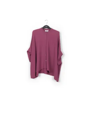 Purple boxy-cut seersucker shirt