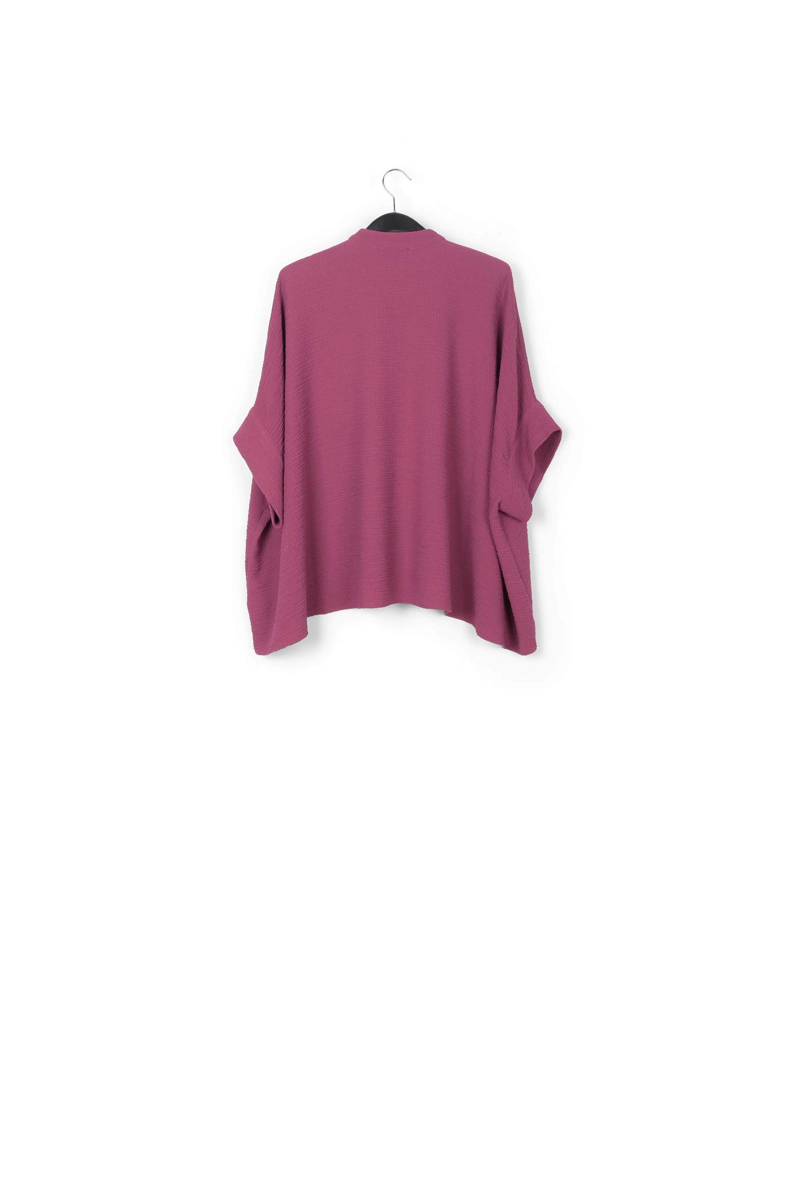 Purple boxy-cut seersucker shirt