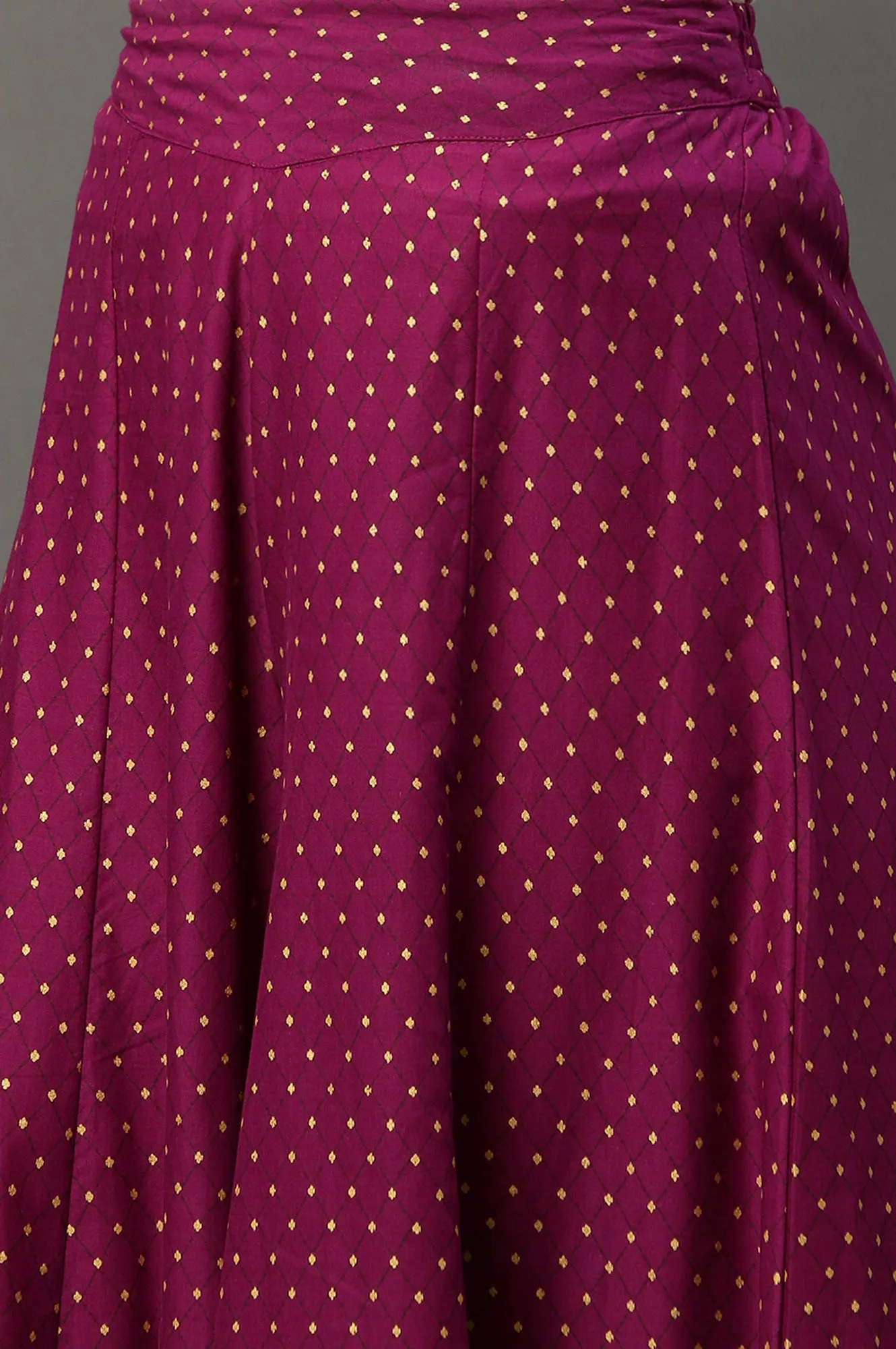 Purple Printed Semi-Flared Palazzo