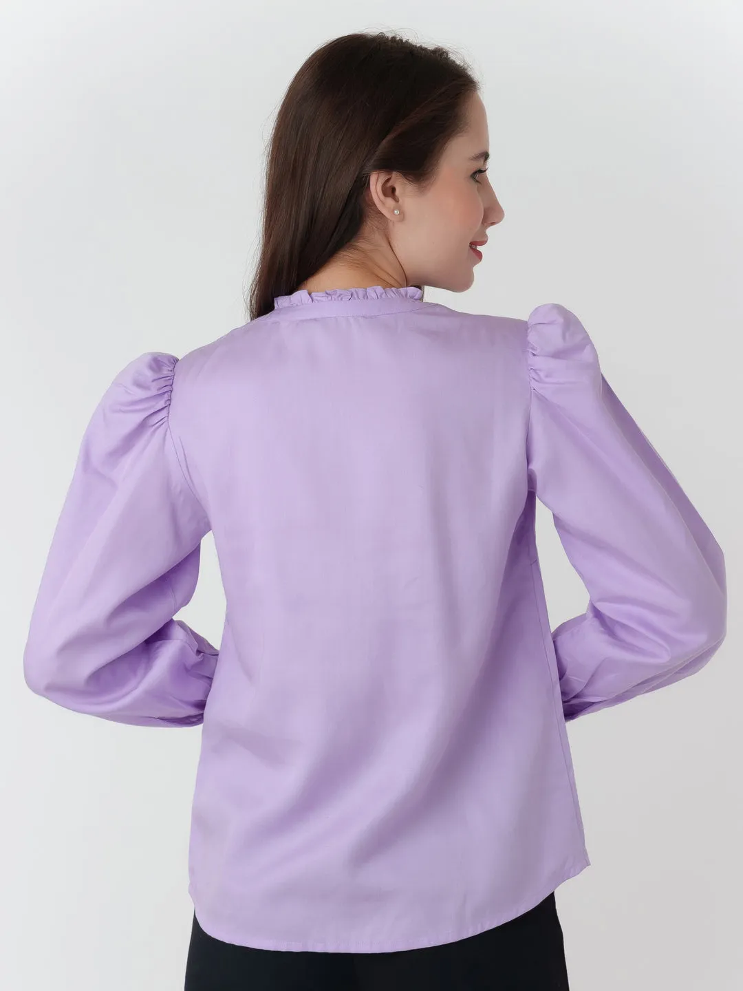 Purple Solid Regular Top