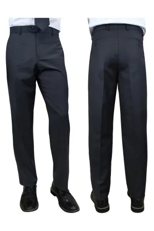 "Denali" Charcoal Super 150's Wool Dress Pants