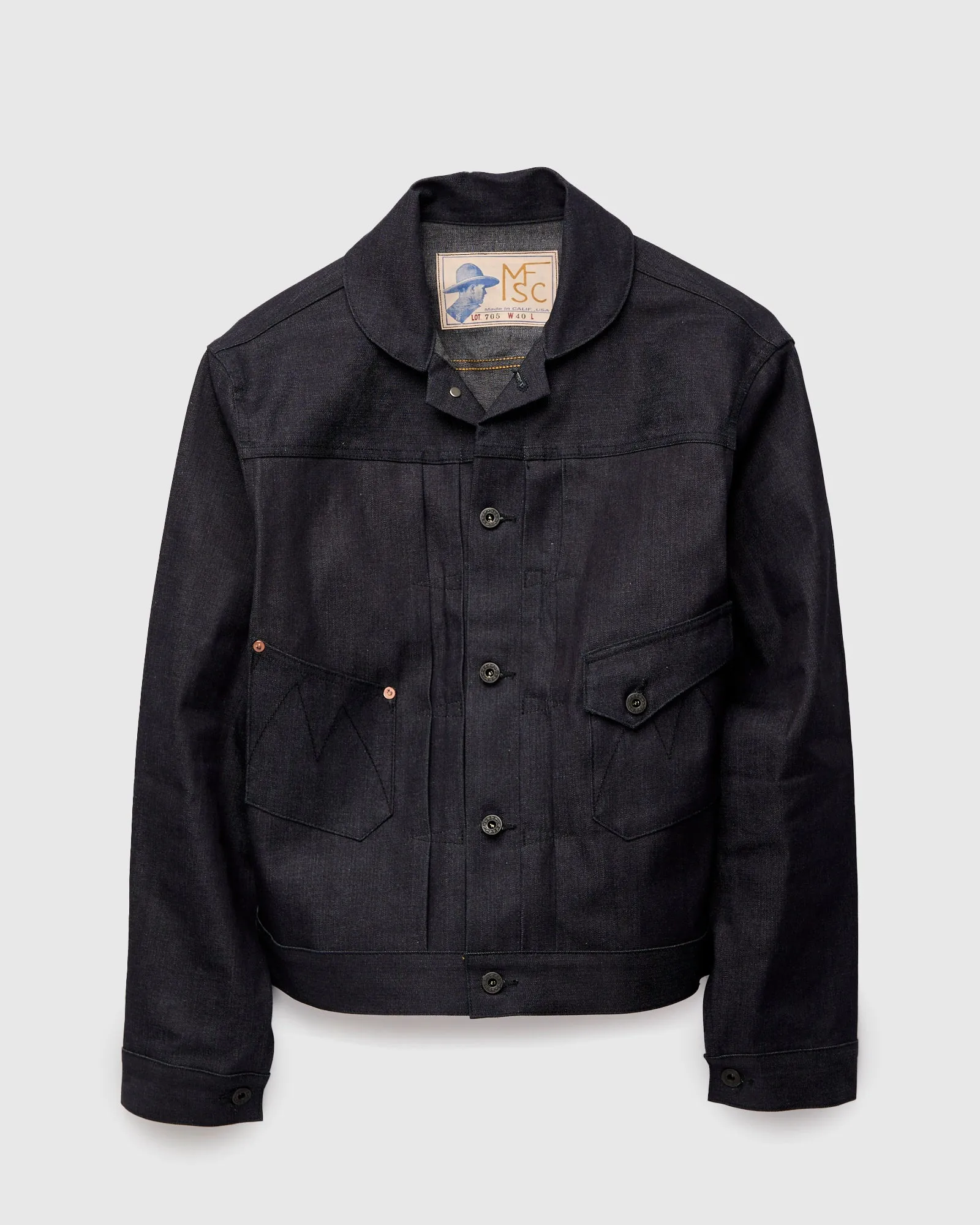"Mojave" Ranch Blouse in 10oz Kaihara Denim
