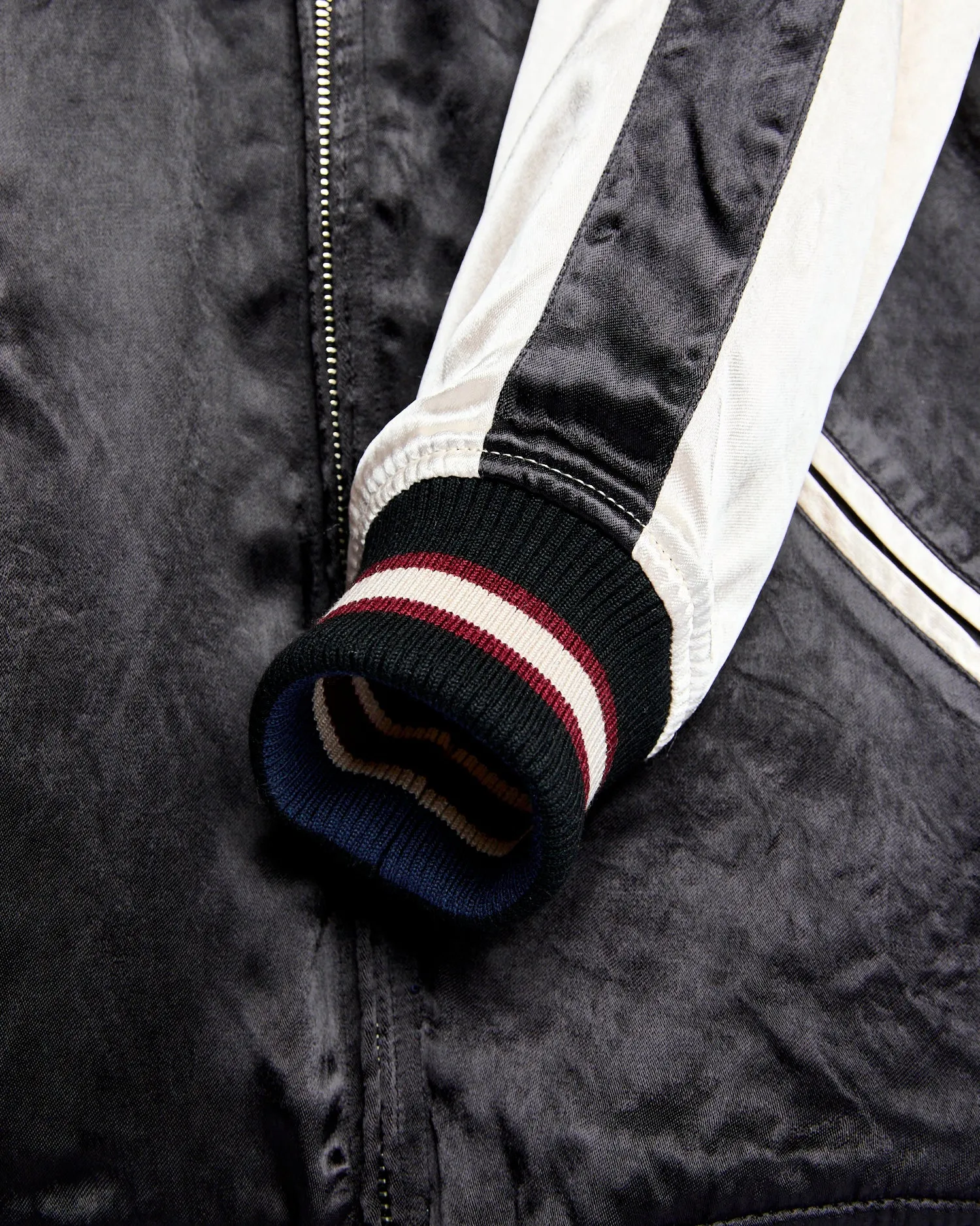 "Yoshino" Reversible Sukajan Souvenir Jacket in Black/Blue