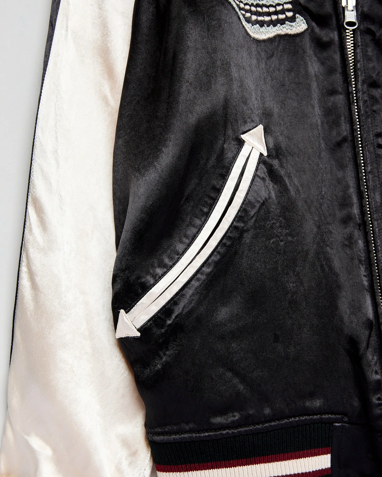 "Yoshino" Reversible Sukajan Souvenir Jacket in Black/Blue
