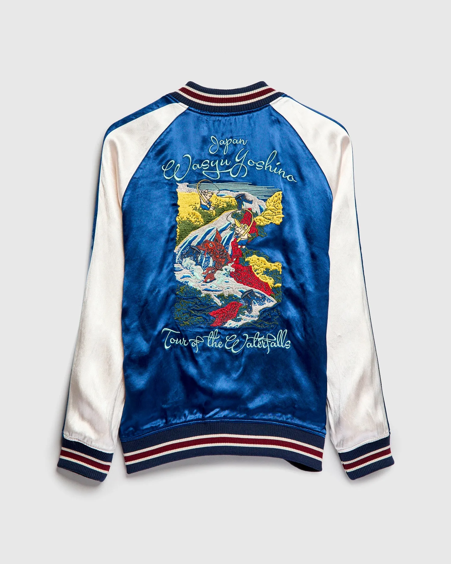"Yoshino" Reversible Sukajan Souvenir Jacket in Black/Blue