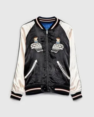 "Yoshino" Reversible Sukajan Souvenir Jacket in Black/Blue