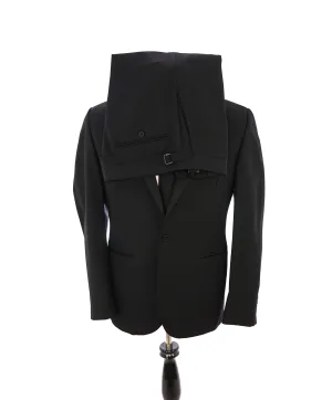 RALPH LAUREN BLUE LABEL "POLO" -  Black Tuxedo Suit With Side Tabs - 40R 28L