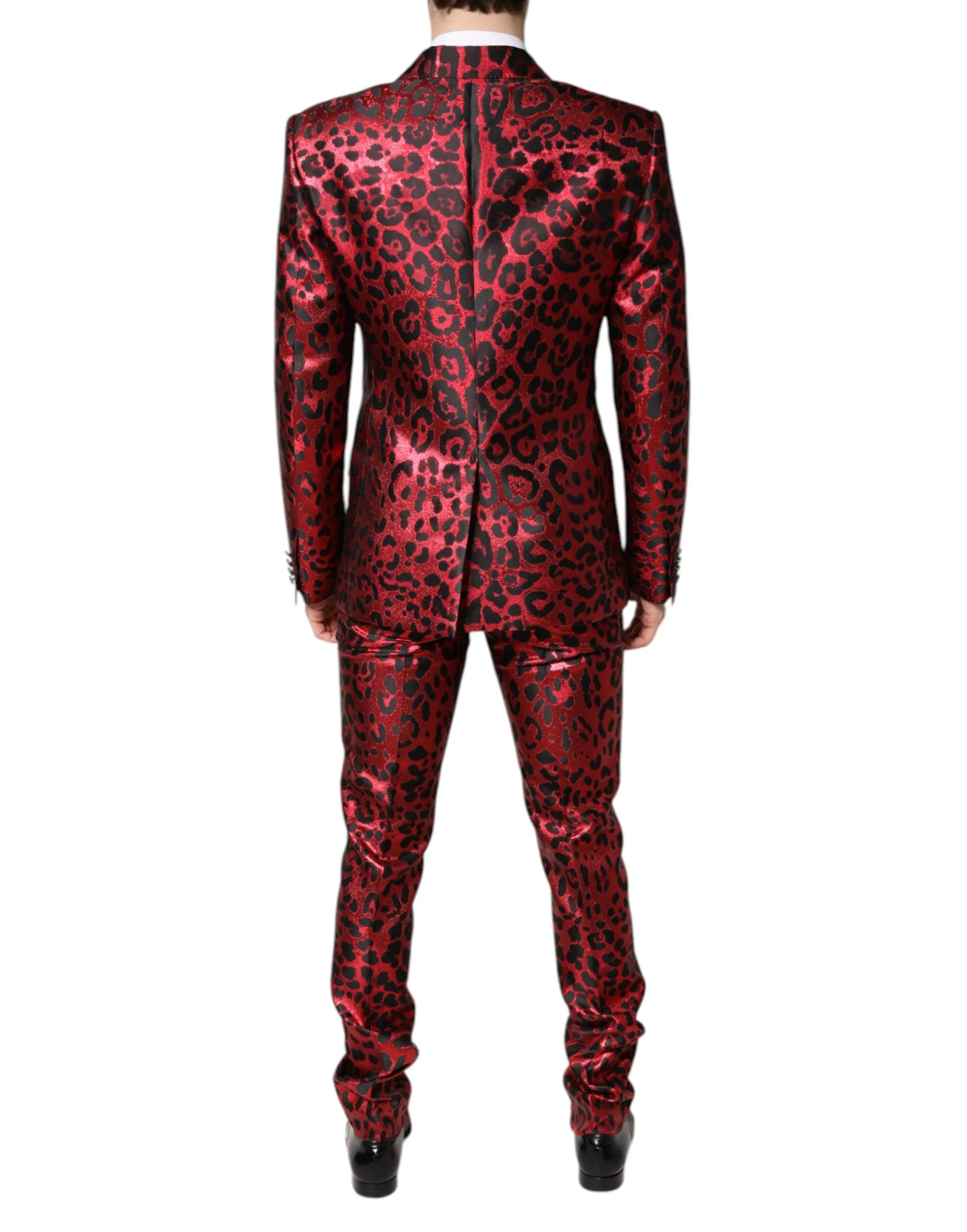 Red Leopard Double Breasted 2 Piece Suit