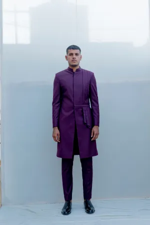 Regal - Purple Indo Western Jacket Set