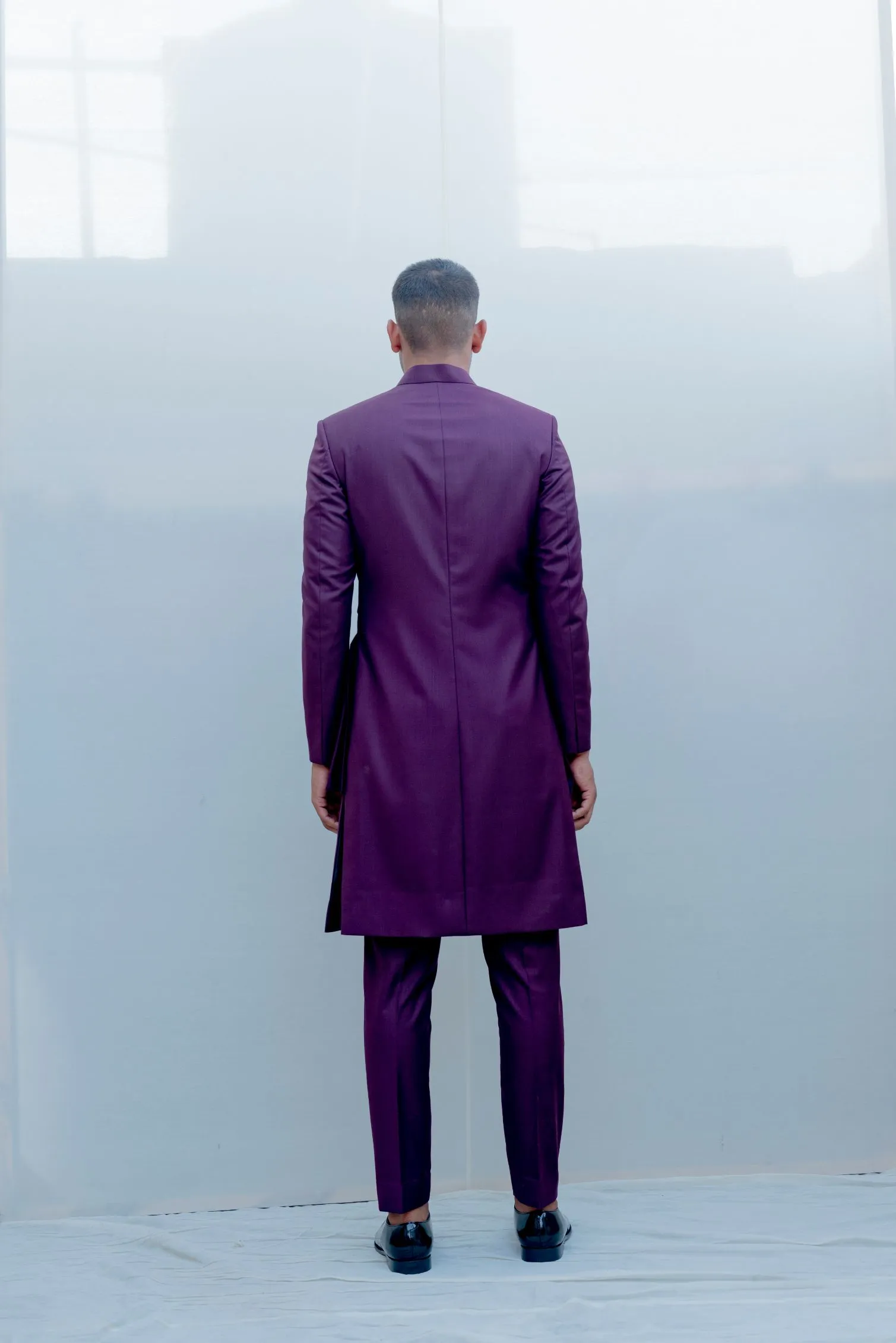 Regal - Purple Indo Western Jacket Set